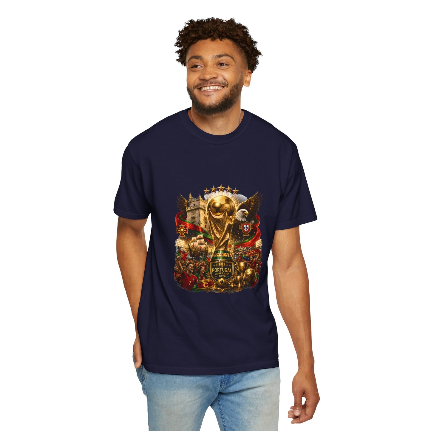 Portugal Football World Cup 2026 'Nação de Campeões' Epic Collage | Premium Graphic Tee