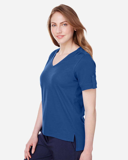 Women's CrownLux PerformanceÂ® Plaited Rolled Sleeve Shirt