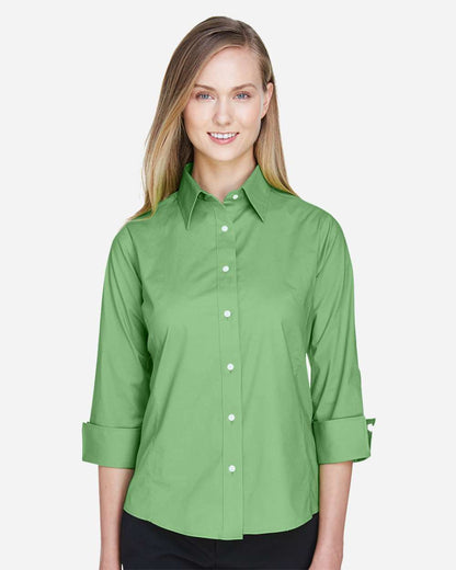 Women's Perfect FitÂ™ Three-Quarter Sleeve Stretch Poplin Dress Shirt