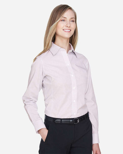 Women's Crown CollectionÂ® Micro Tattersall Woven Dress Shirt