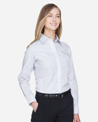 Women's Crown CollectionÂ® Micro Tattersall Woven Dress Shirt