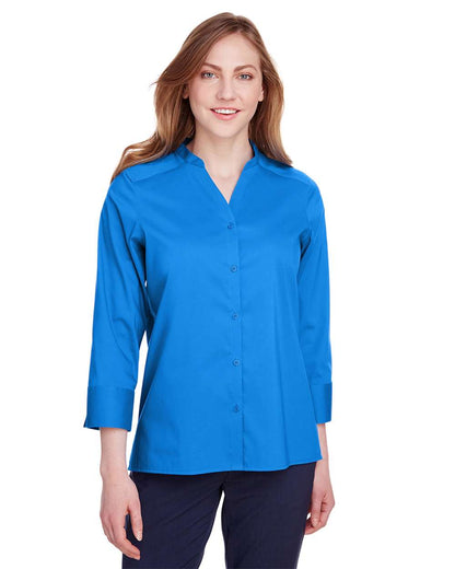 Women's Crown CollectionÂ® Stretch Broadcloth Three-Quarter Sleeve Blouse