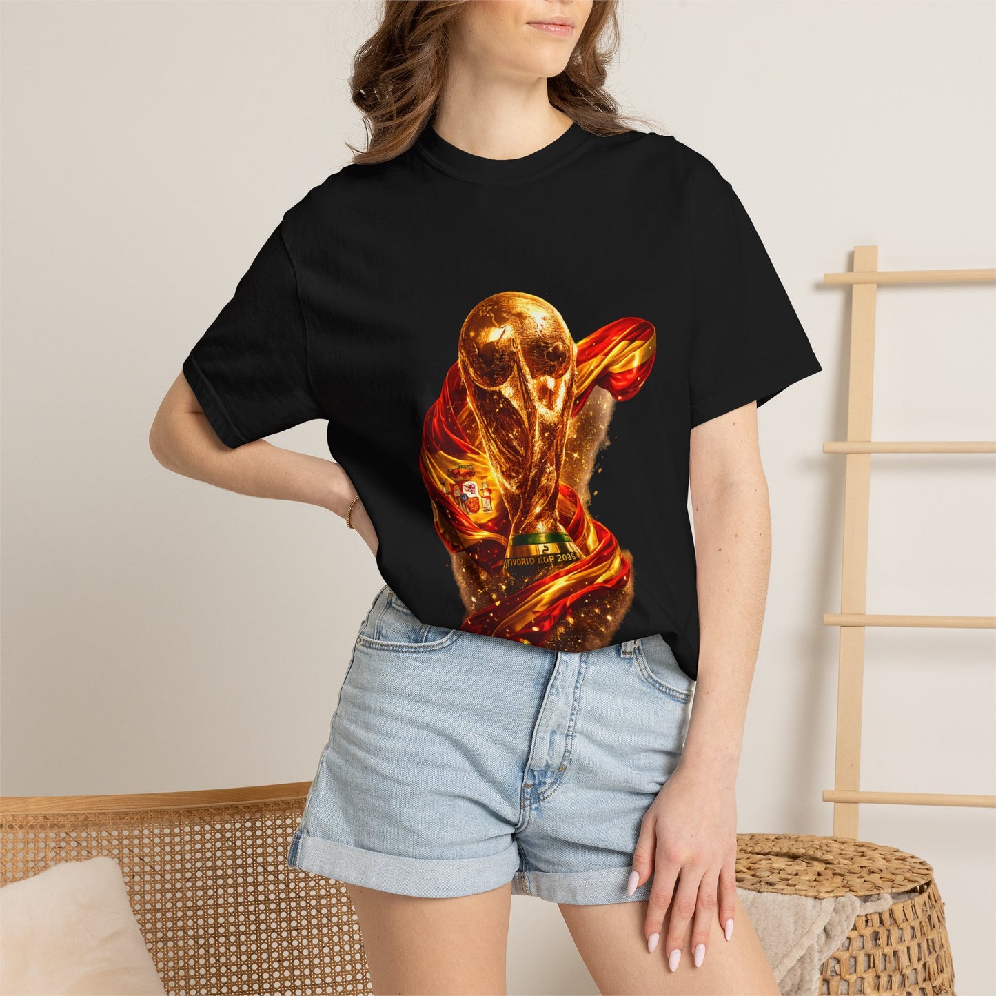 Spain Football 'Furia Roja' Wrapped Trophy Emblem | Premium Graphic Tee