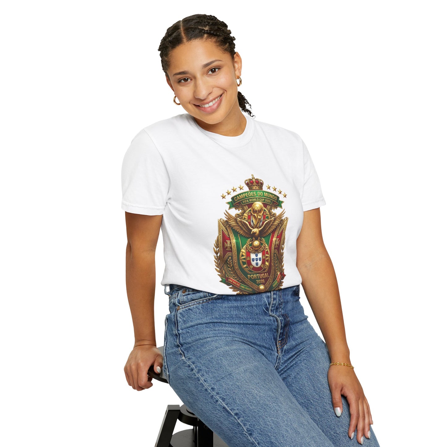 Portugal Football World Cup 2026 'Heróis do Mar' Imperial Crown Crest | Premium Graphic Tee