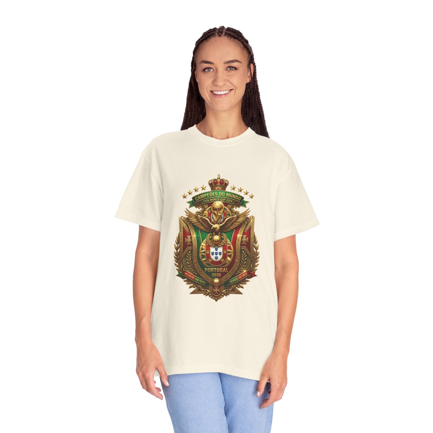 Portugal Football World Cup 2026 'Heróis do Mar' Imperial Crown Crest | Premium Graphic Tee