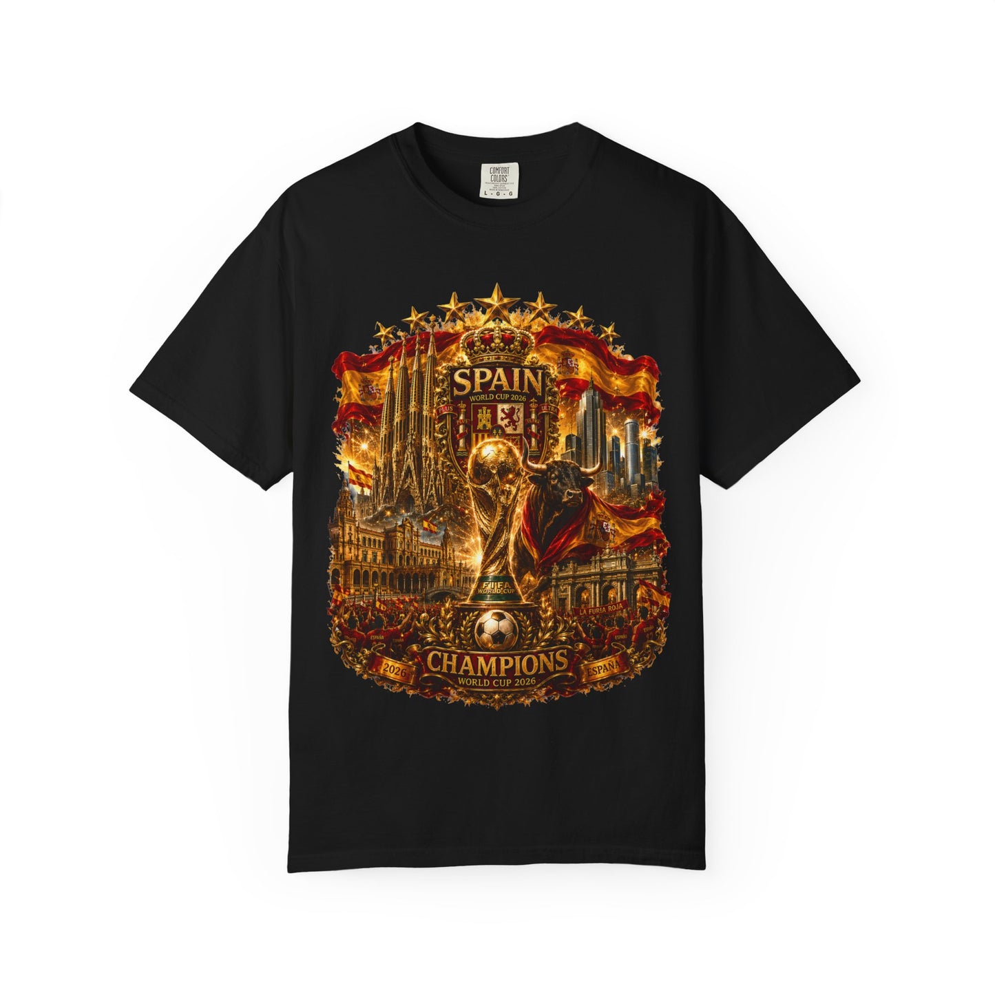 Spain Football World Cup 2026 'Reino de Campeões' Ultimate Collage | Premium Graphic Tee