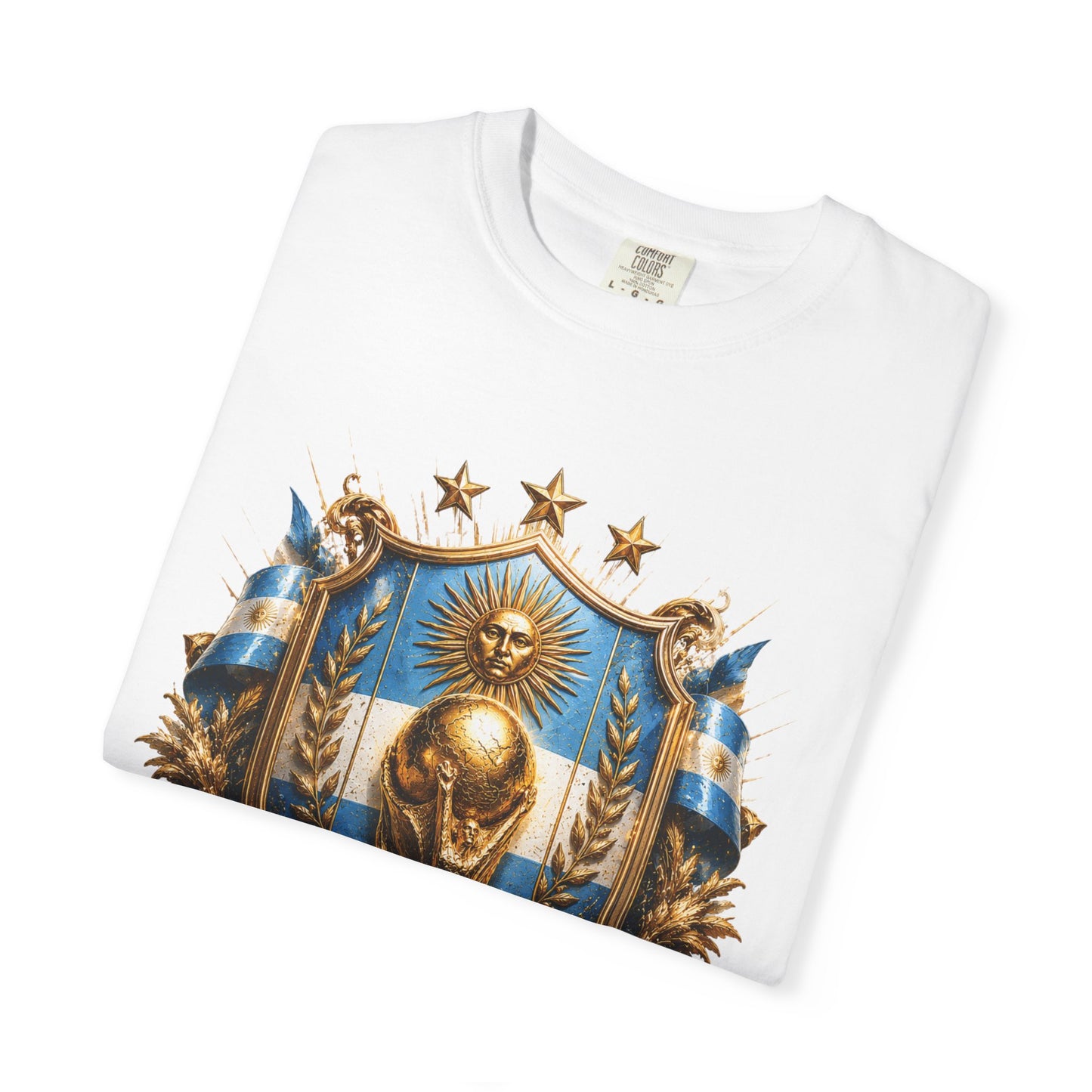 Argentina Football World Cup 2026 Sovereign Trophy Shield | Premium Summer Tee