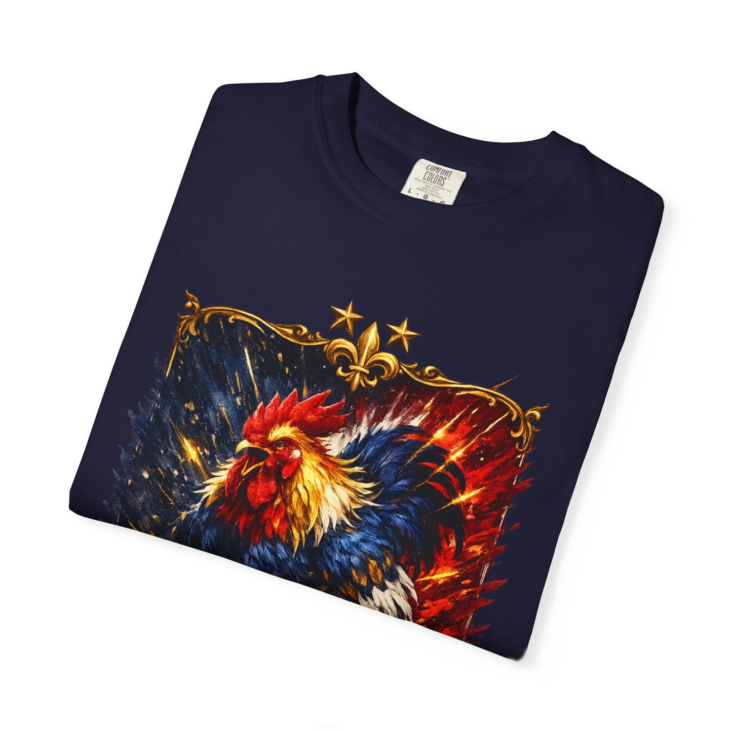 France Football Gallic Rooster Kinetic Shield – Golden Glory | Premium Graphic Tee