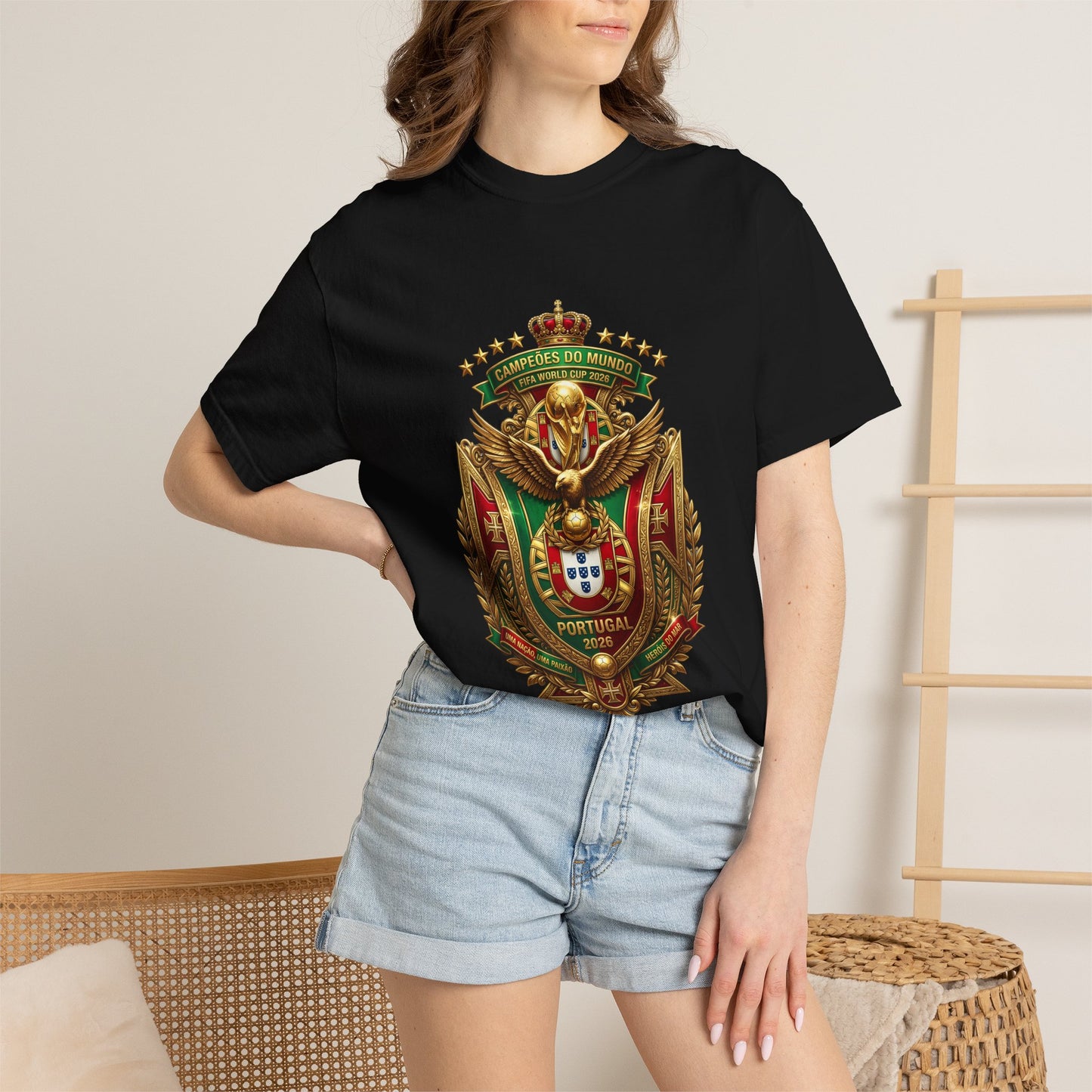 Portugal Football World Cup 2026 'Heróis do Mar' Imperial Crown Crest | Premium Graphic Tee