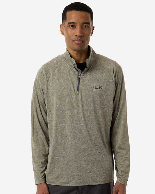 Men's Airweight Heather Quarter-Zip Pullover