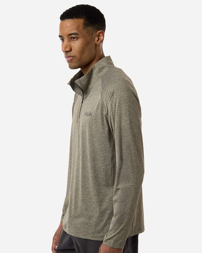 Men's Airweight Heather Quarter-Zip Pullover