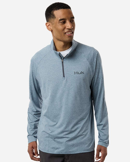 Men's Airweight Heather Quarter-Zip Pullover