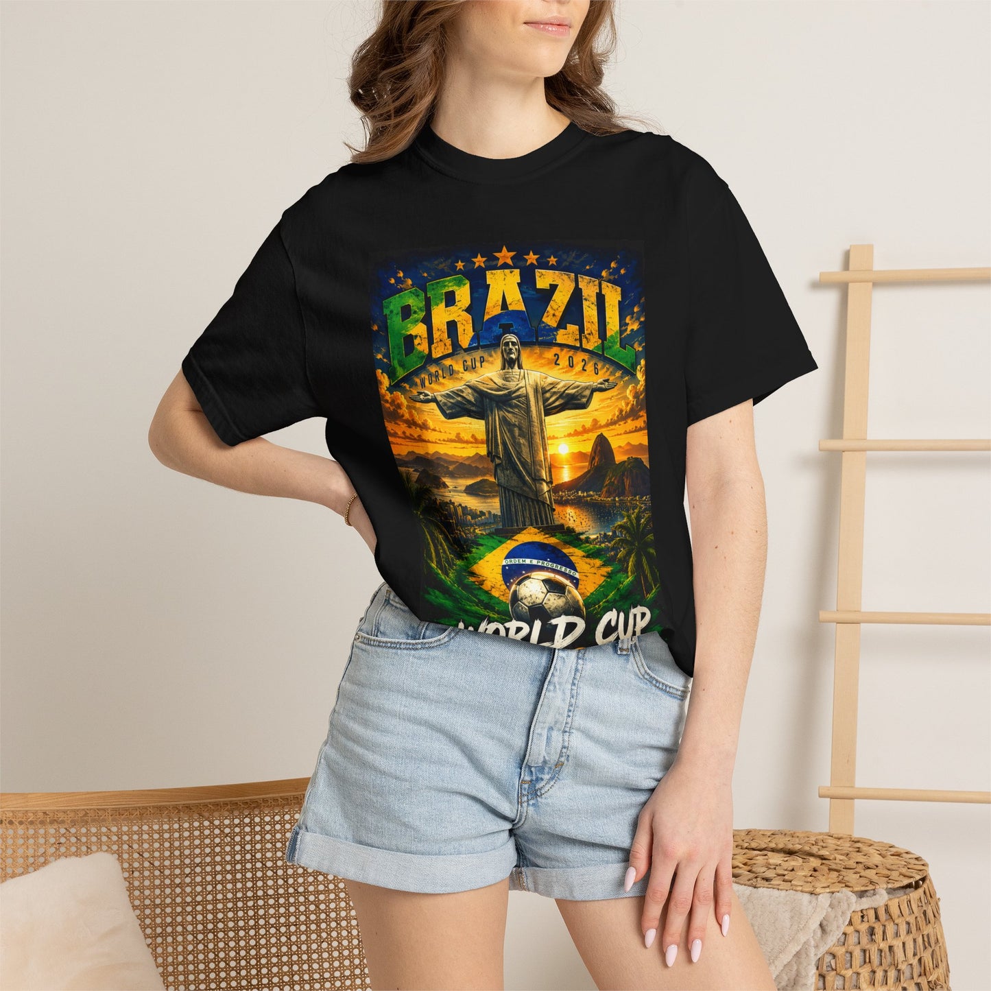Brazil Rio De Janeiro World Cup 2026 T-Shirt PNG | Christ Redeemer Soccer Graphic Tee | Copa Do Mundo Fan Gift
