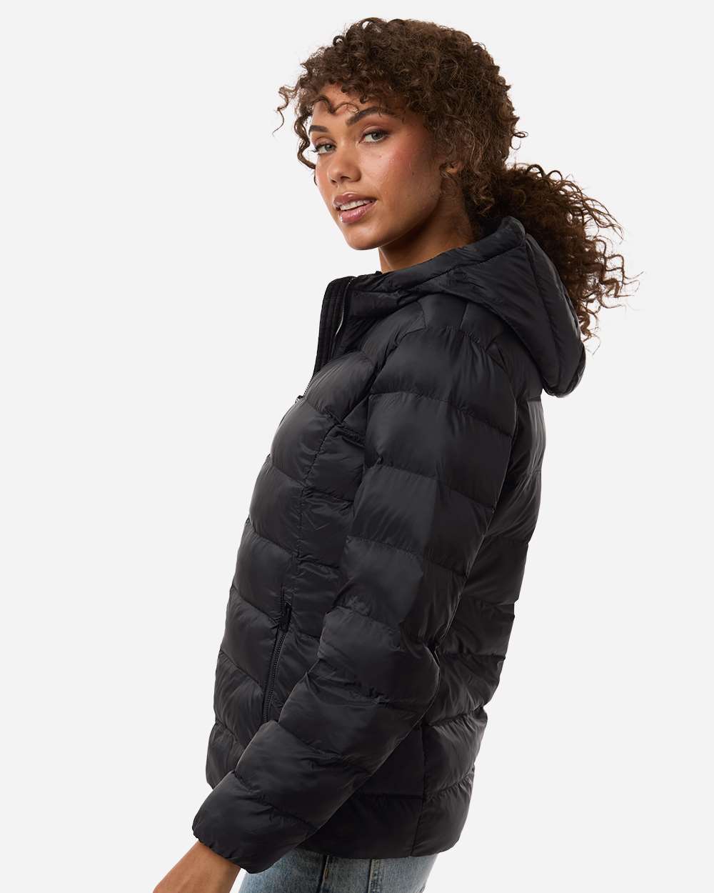 Women's Lightweight Poly-filled Hooded Puffer Jacket
