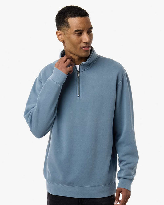 Unisex Pigment-Dyed Quarter-Zip Pullover