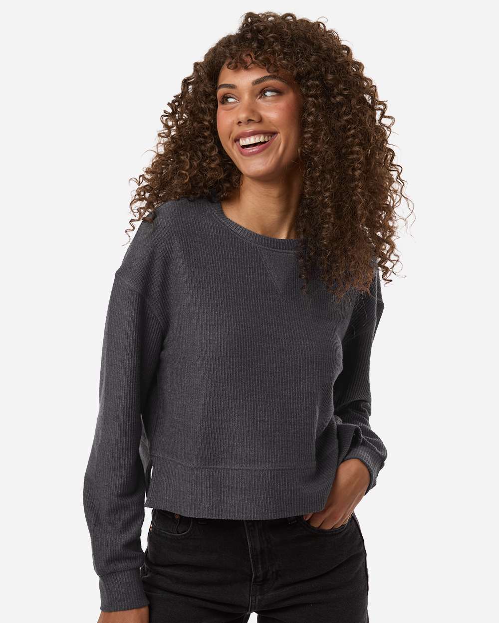 Women's Cropped Boxy Long Sleeve T-Shirt