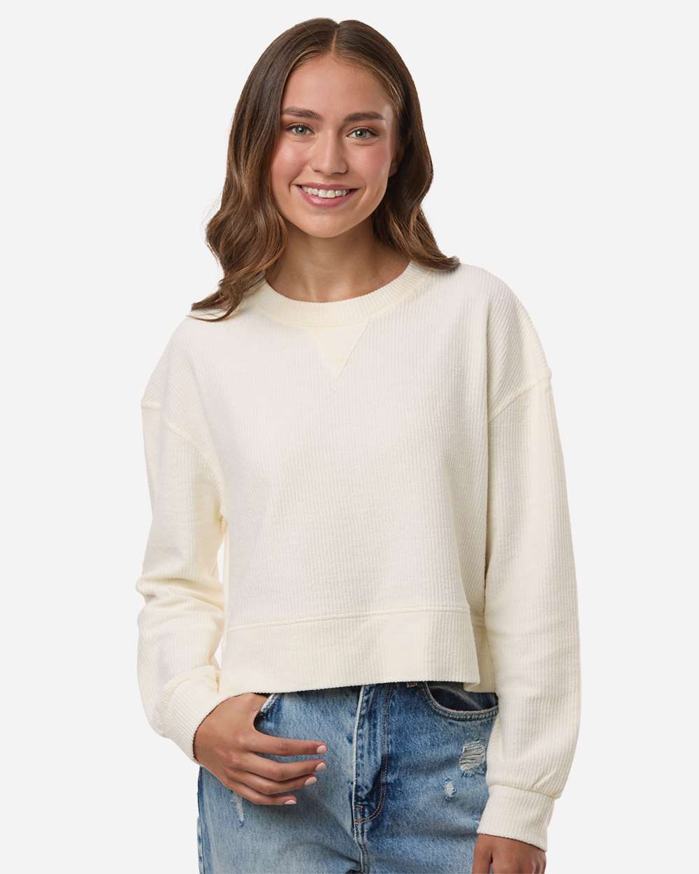 Women's Cropped Boxy Long Sleeve T-Shirt