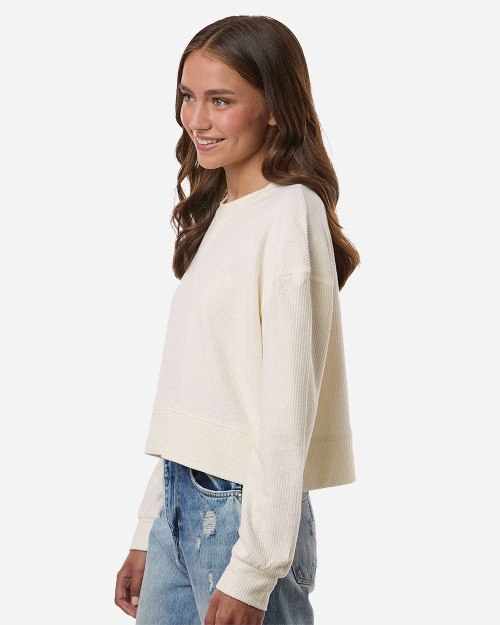 Women's Cropped Boxy Long Sleeve T-Shirt