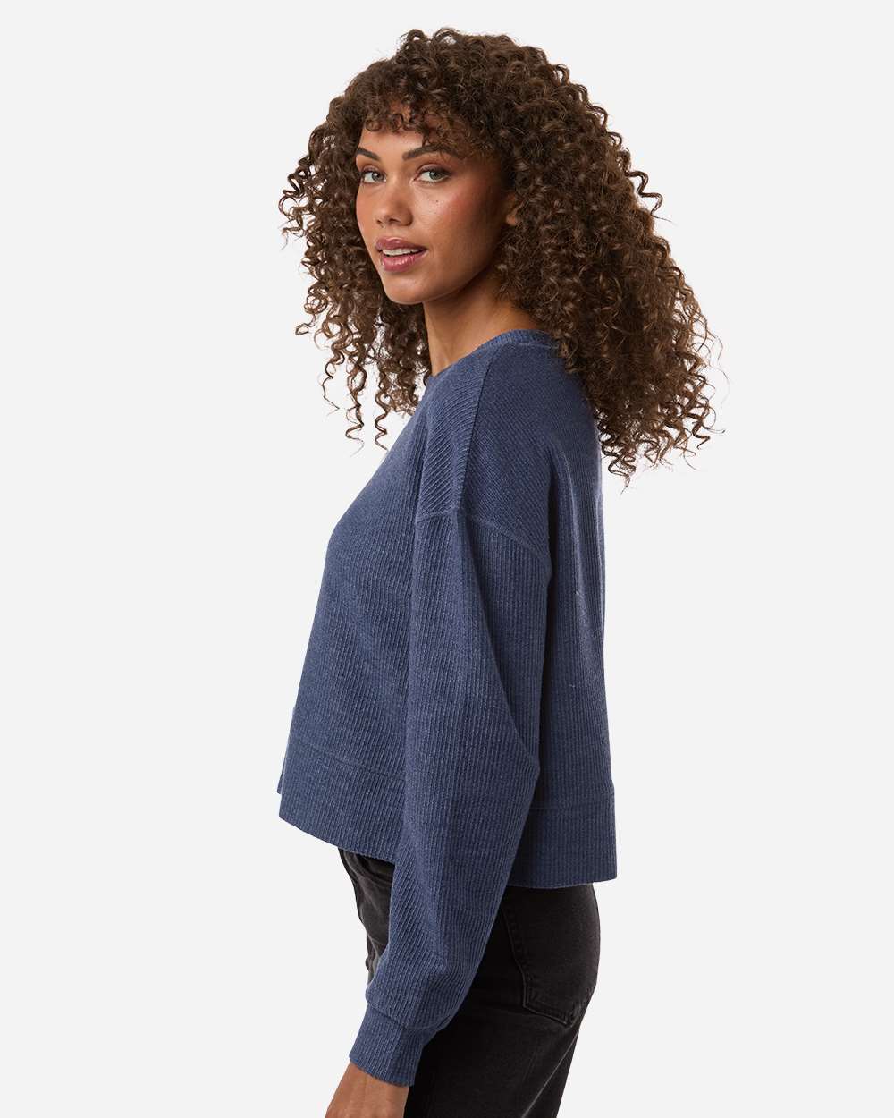 Women's Cropped Boxy Long Sleeve T-Shirt