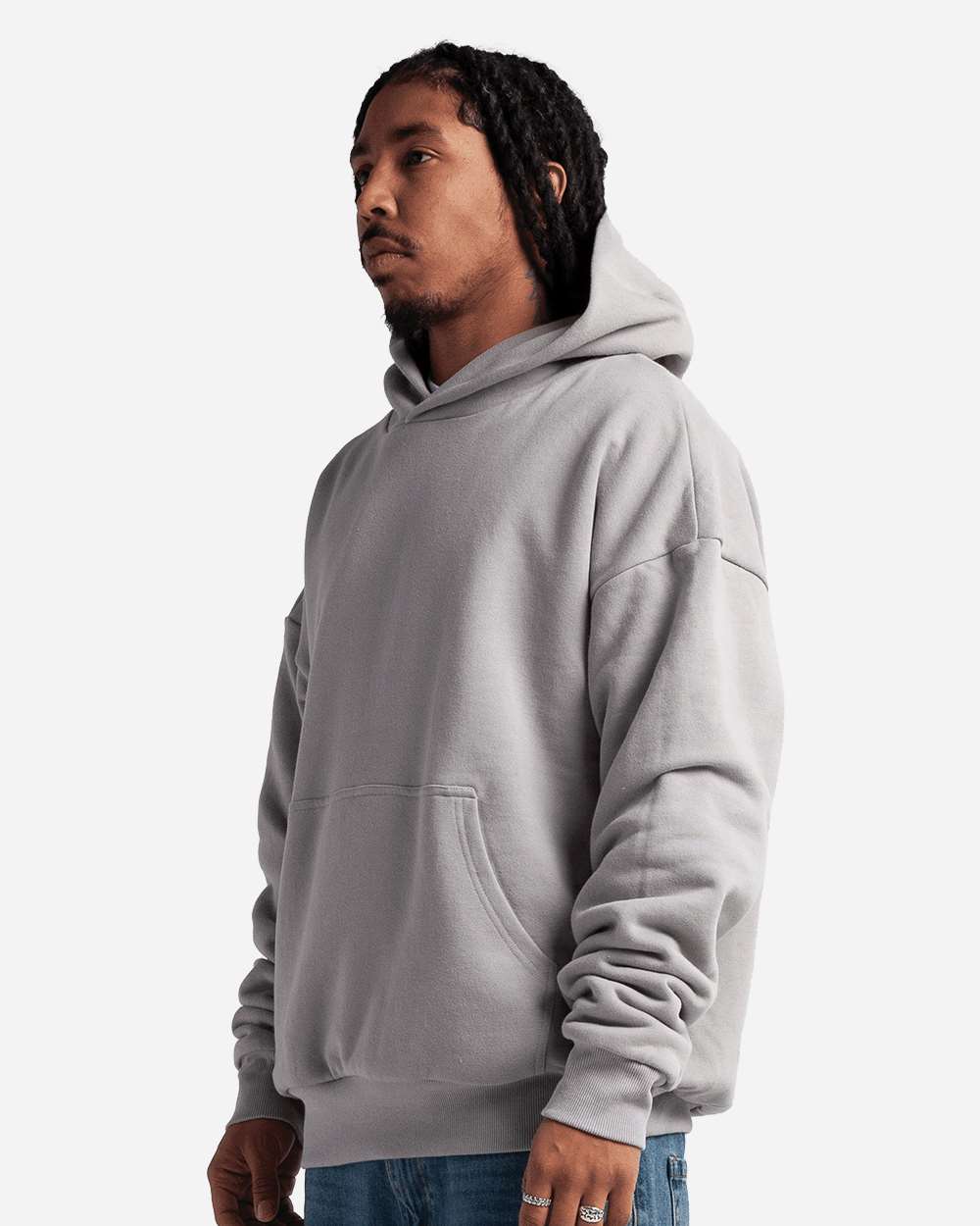 Men's Garment-Dyed Double Layer Reversible Hooded Sweatshirt