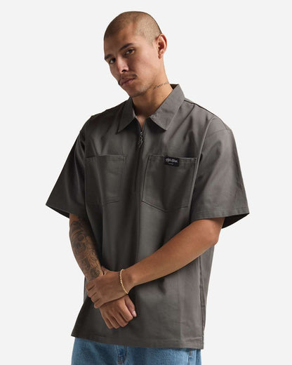 Men's Work Heavyweight Quarter-Zip Short Sleeve Shirt