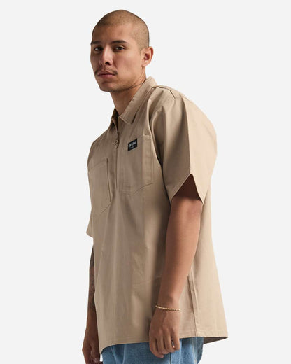 Men's Work Heavyweight Quarter-Zip Short Sleeve Shirt