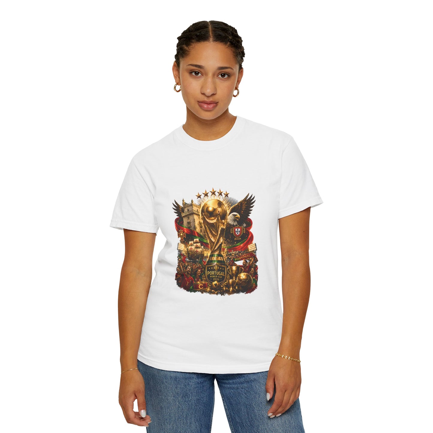 Portugal Football World Cup 2026 'Nação de Campeões' Epic Collage | Premium Graphic Tee