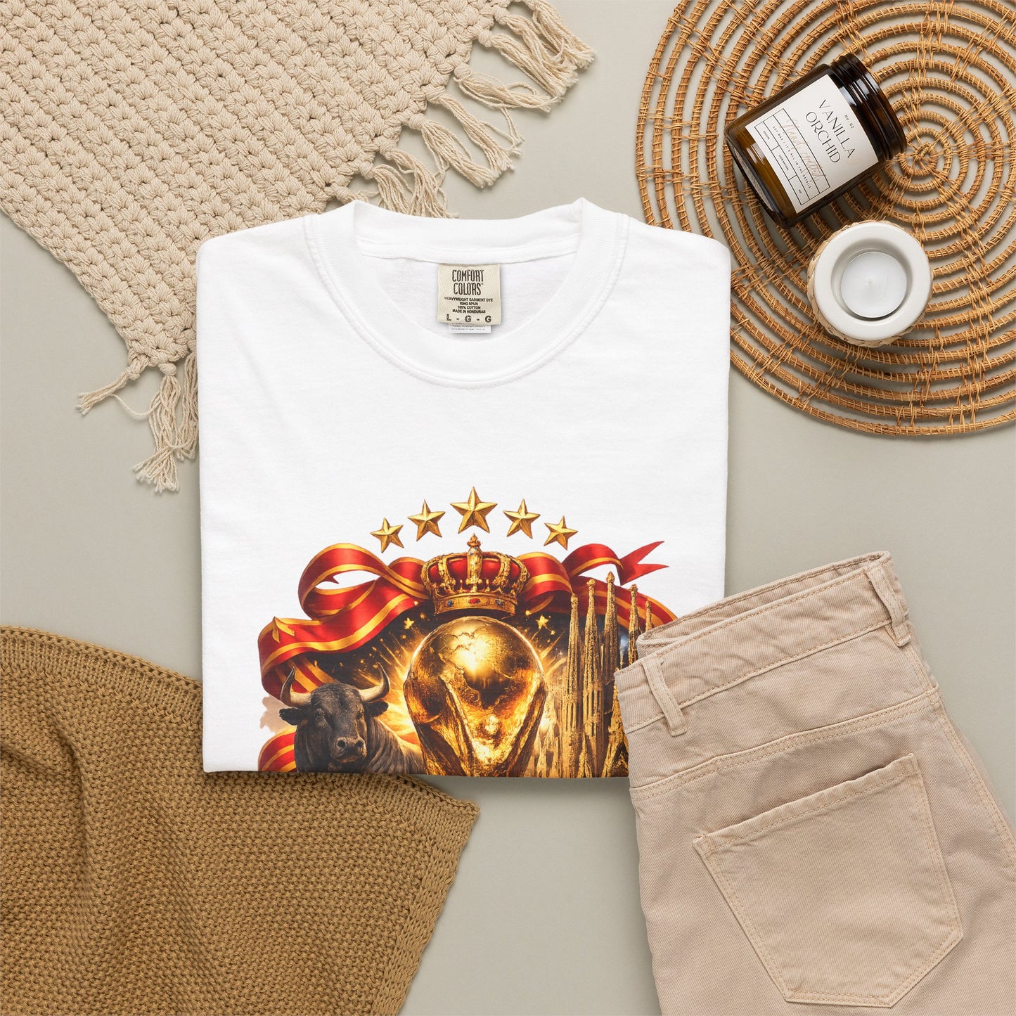 Spain Football World Cup 2026 'Reino Dorado' Iconic Elements | Premium Graphic Tee