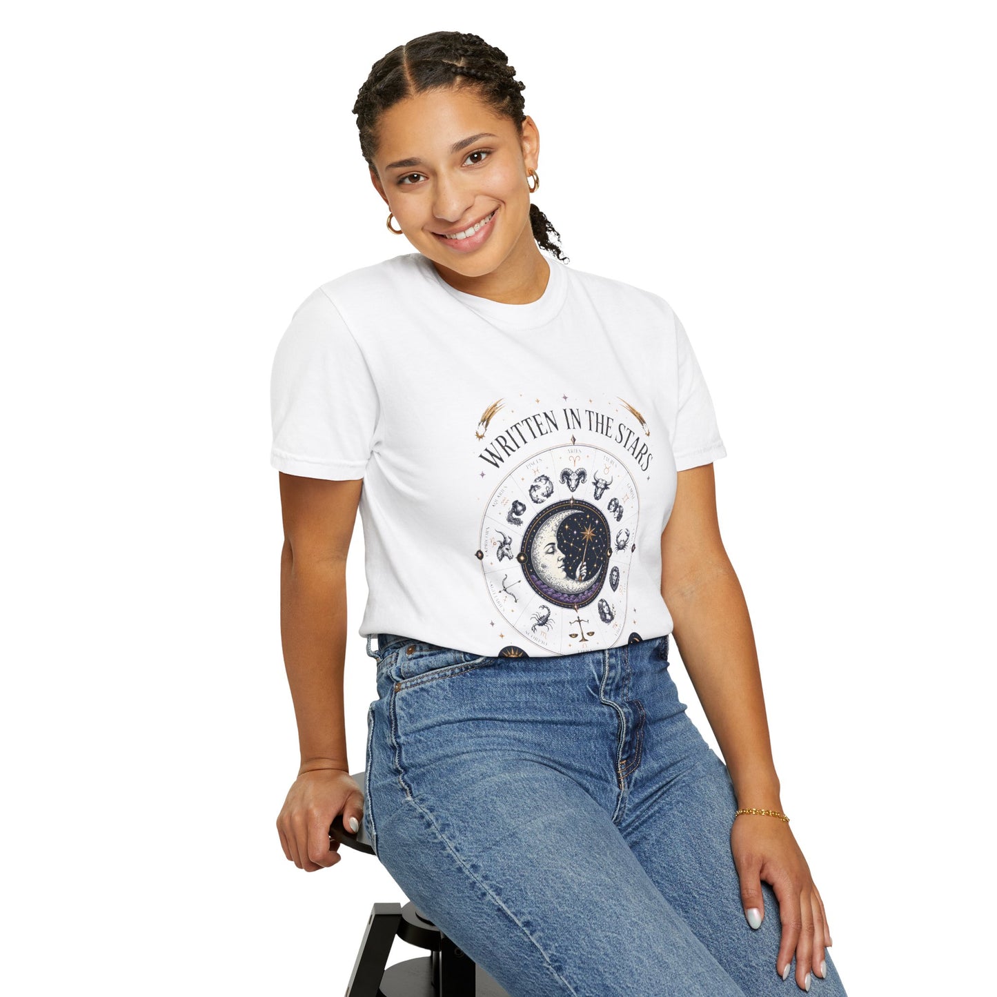 Written In The Stars Astrology Zodiac Wheel Halloween | Premium Graphic Tee
