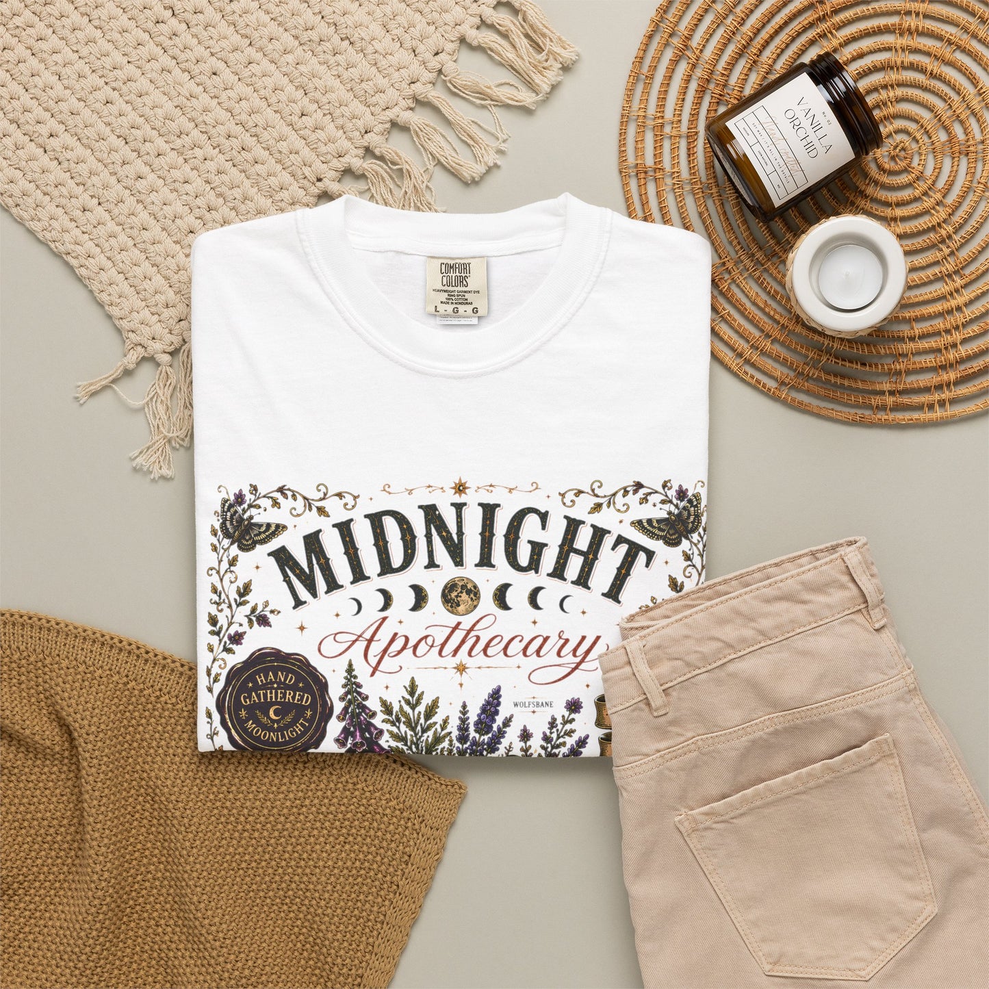 Midnight Apothecary Witchy Grimoire Halloween | Premium Graphic Tee