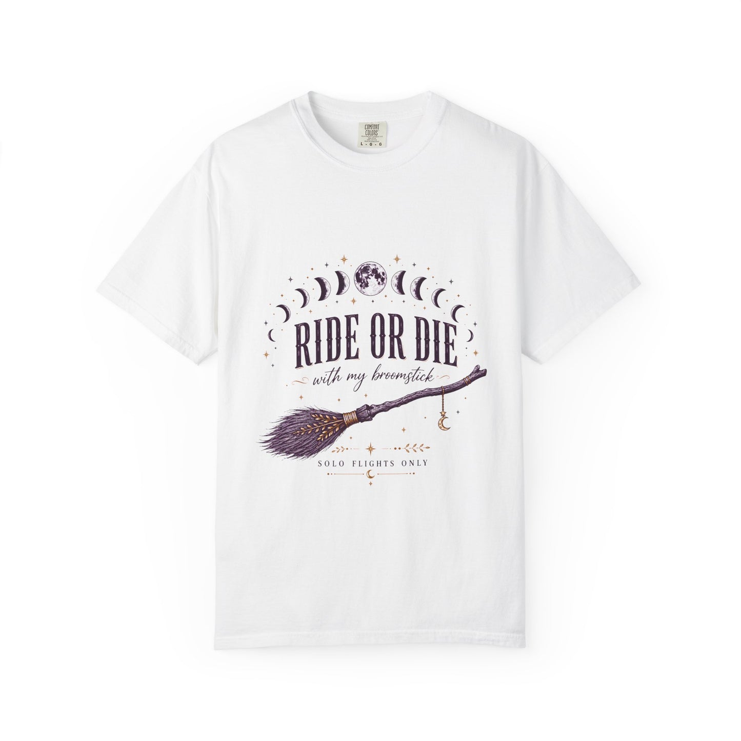 Ride Or Die With My Broomstick Celestial Witch | Premium Graphic Tee