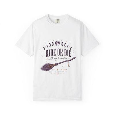 Ride Or Die With My Broomstick Celestial Witch | Premium Graphic Tee