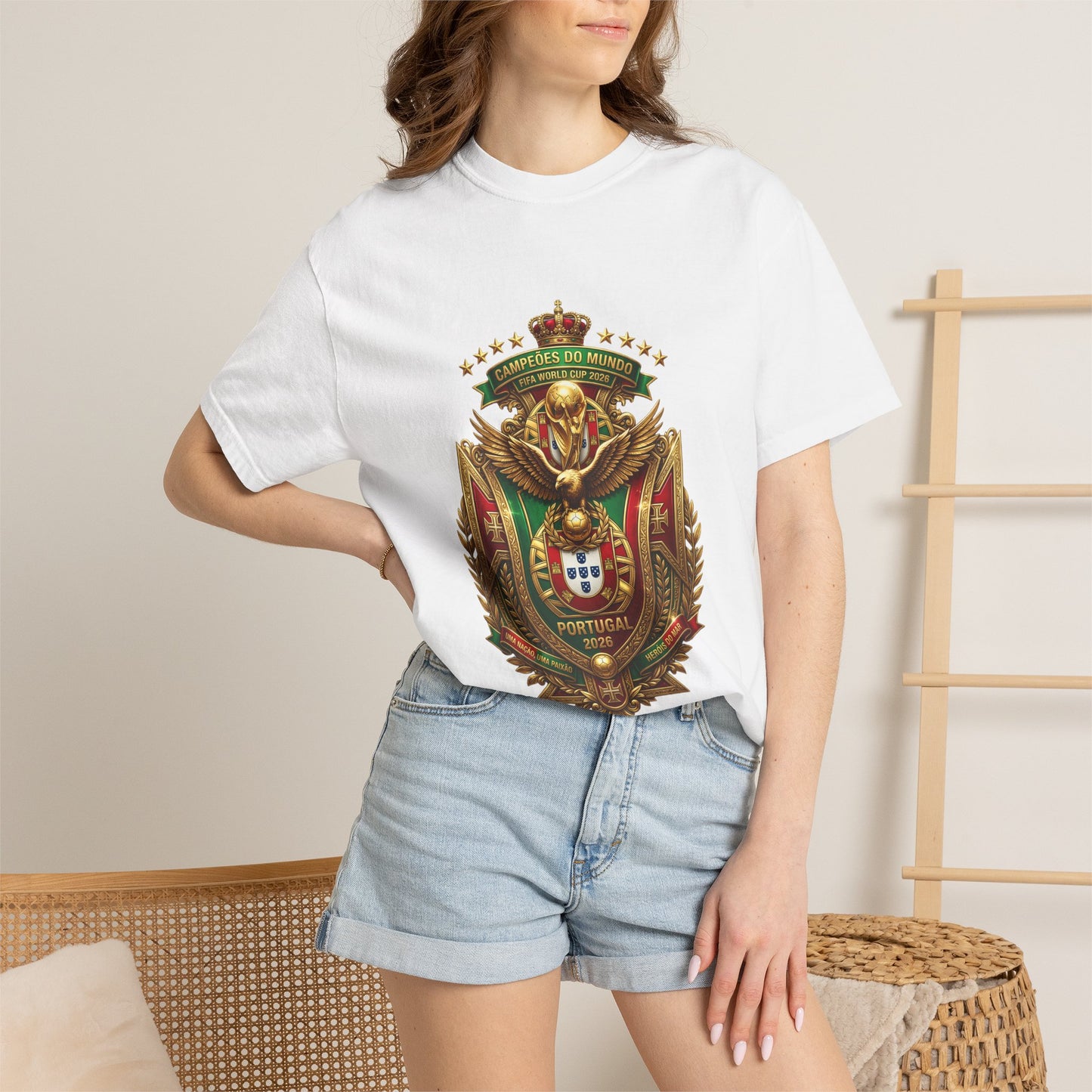 Portugal Football World Cup 2026 'Heróis do Mar' Imperial Crown Crest | Premium Graphic Tee