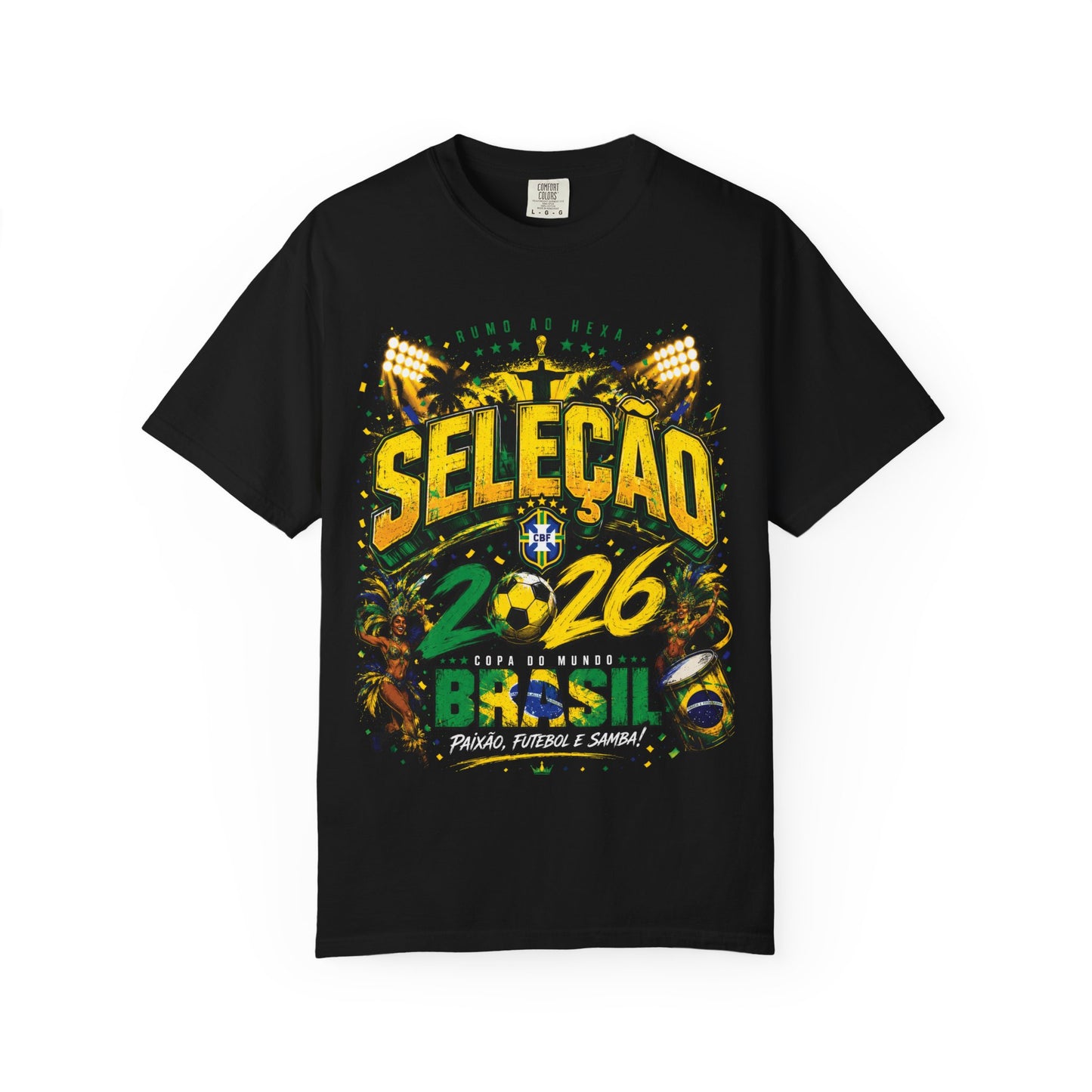 Brazil Selecao 2026 World Cup T-Shirt PNG | Samba Football Graphic Tee Design | Copa Do Mundo Soccer Fan Gif