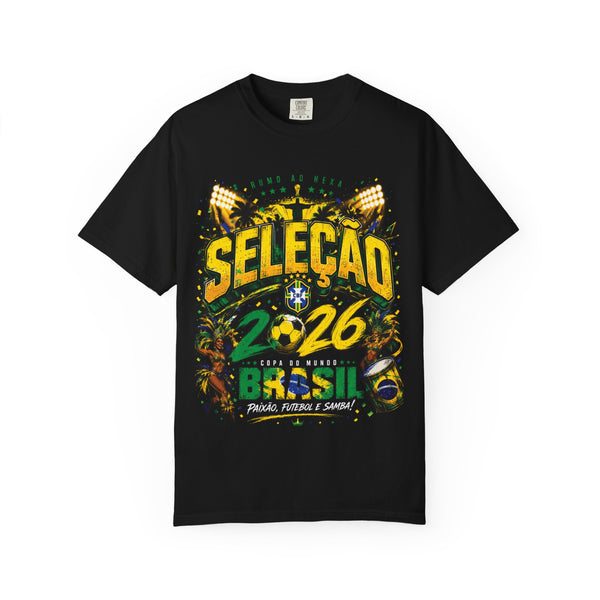 Brazil Selecao 2026 World Cup T-Shirt PNG | Samba Football Graphic Tee Design | Copa Do Mundo Soccer Fan Gif