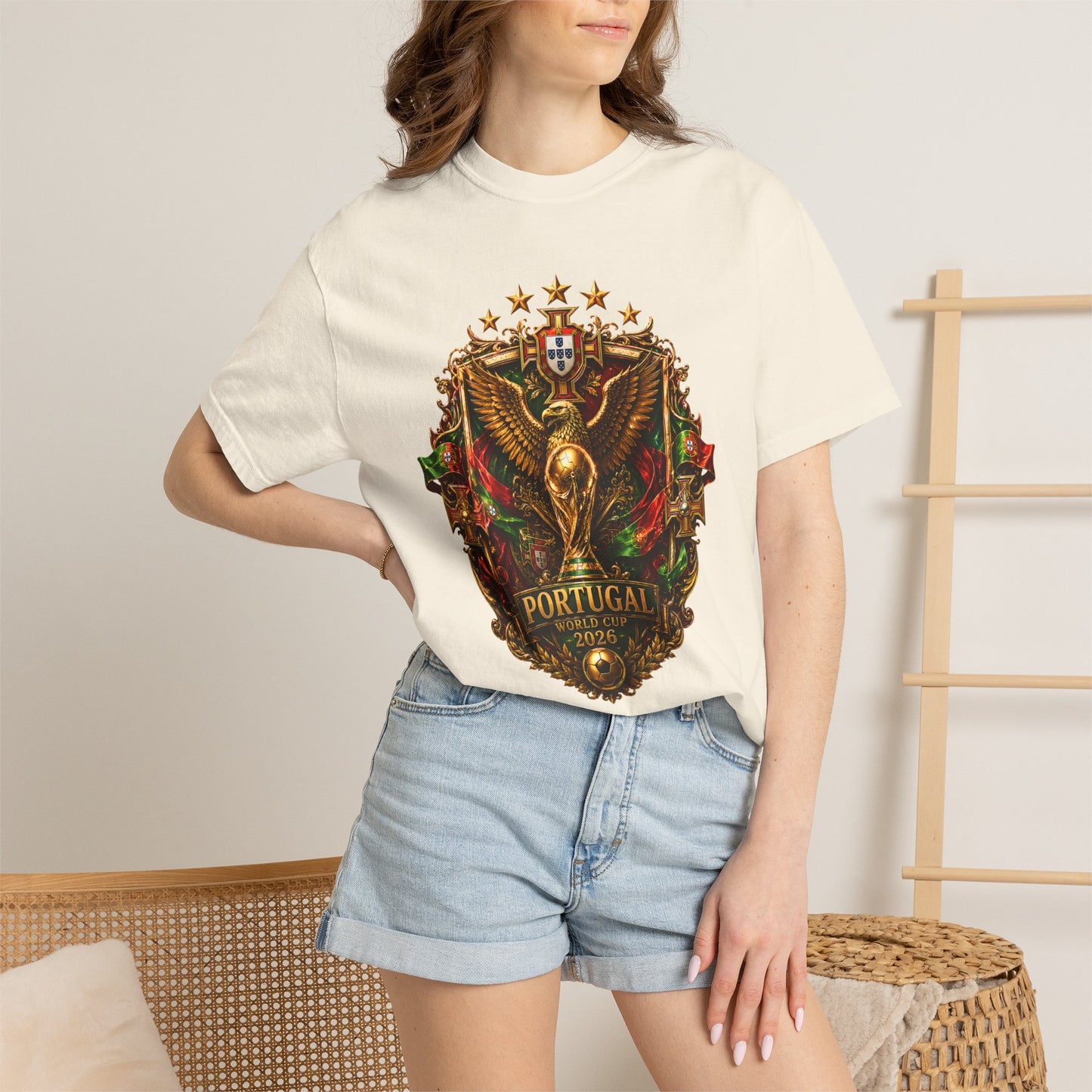 Portugal Football World Cup 2026 Sovereign Shield Crest – Imperial Glory | Premium Summer Tee