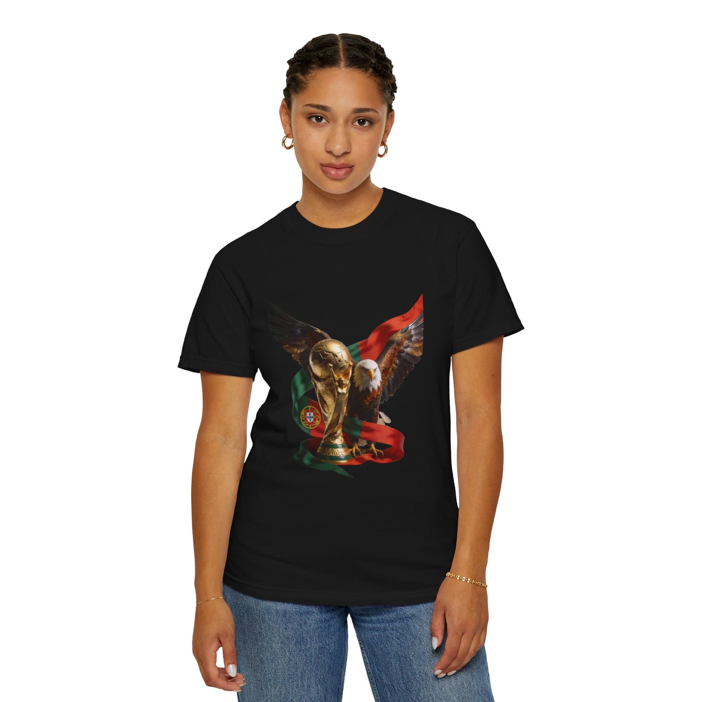 Portugal Football 'Asas da Vitória' Guardian Eagle & Trophy | Premium Graphic Tee