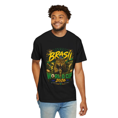 Brazil Amazon Thunder 2026 World Cup T-Shirt PNG | Selecao Jaguar Football Graphic Tee | Copa Do Mundo Soccer Fan Gift
