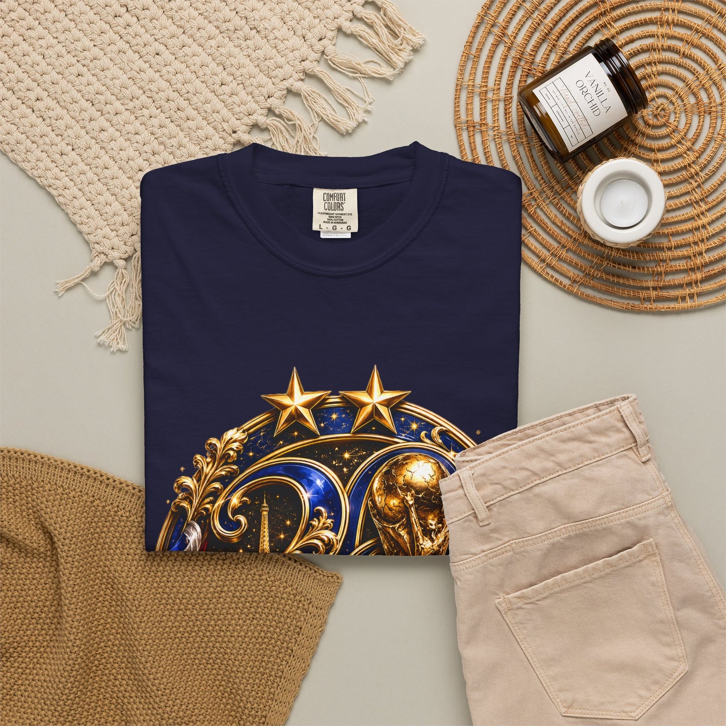 France World Cup 2026 Celestial Monogram Medallion – Imperial Glory | Premium Graphic Tee