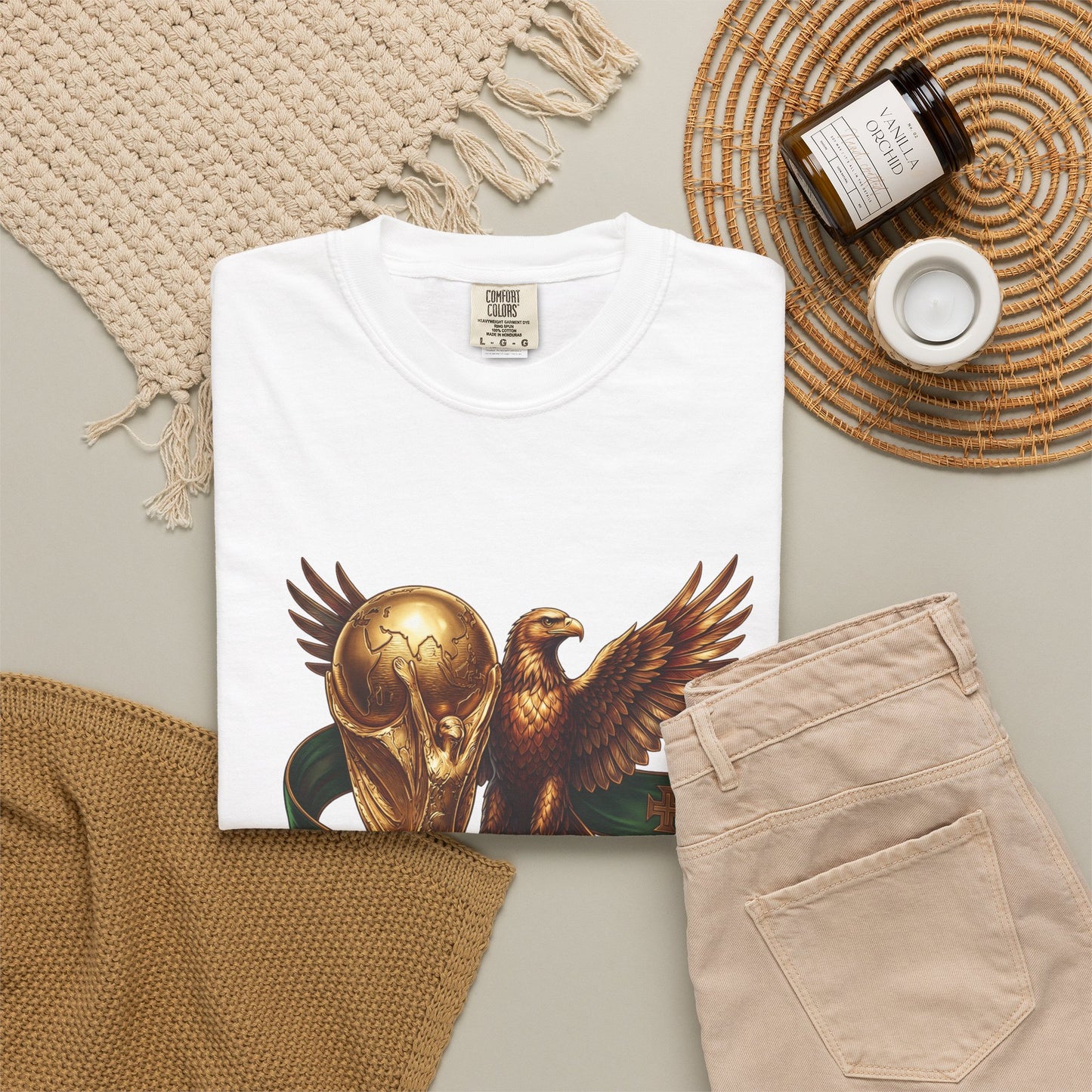 Portugal Football World Cup 2026 'Triumph of the Eagle' Trophy Graphic – Imperial Glory | Premium Summer Tee