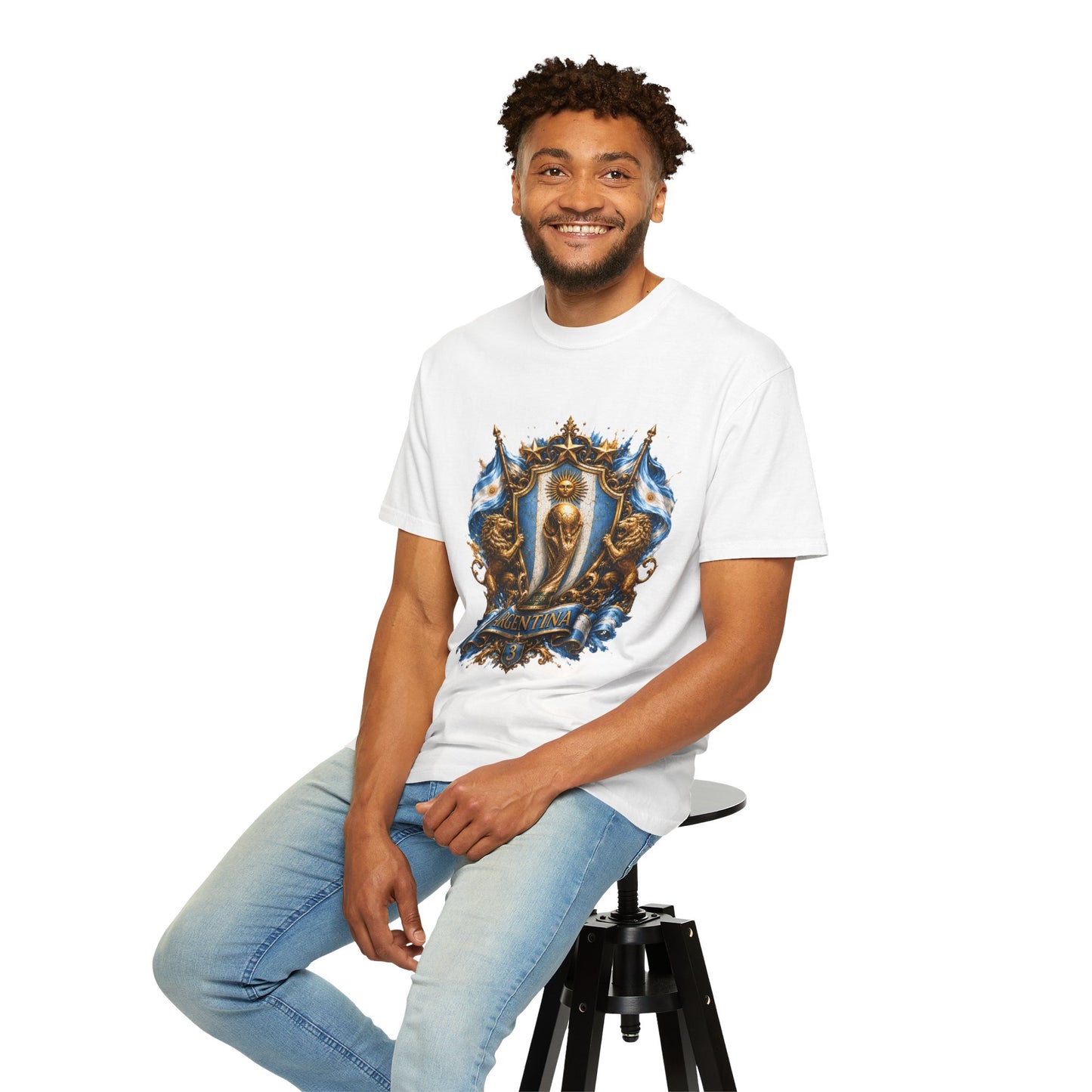 Argentina Football World Cup 2026 Sovereign Shield – Imperial Twin Lions | Premium Graphic Tee