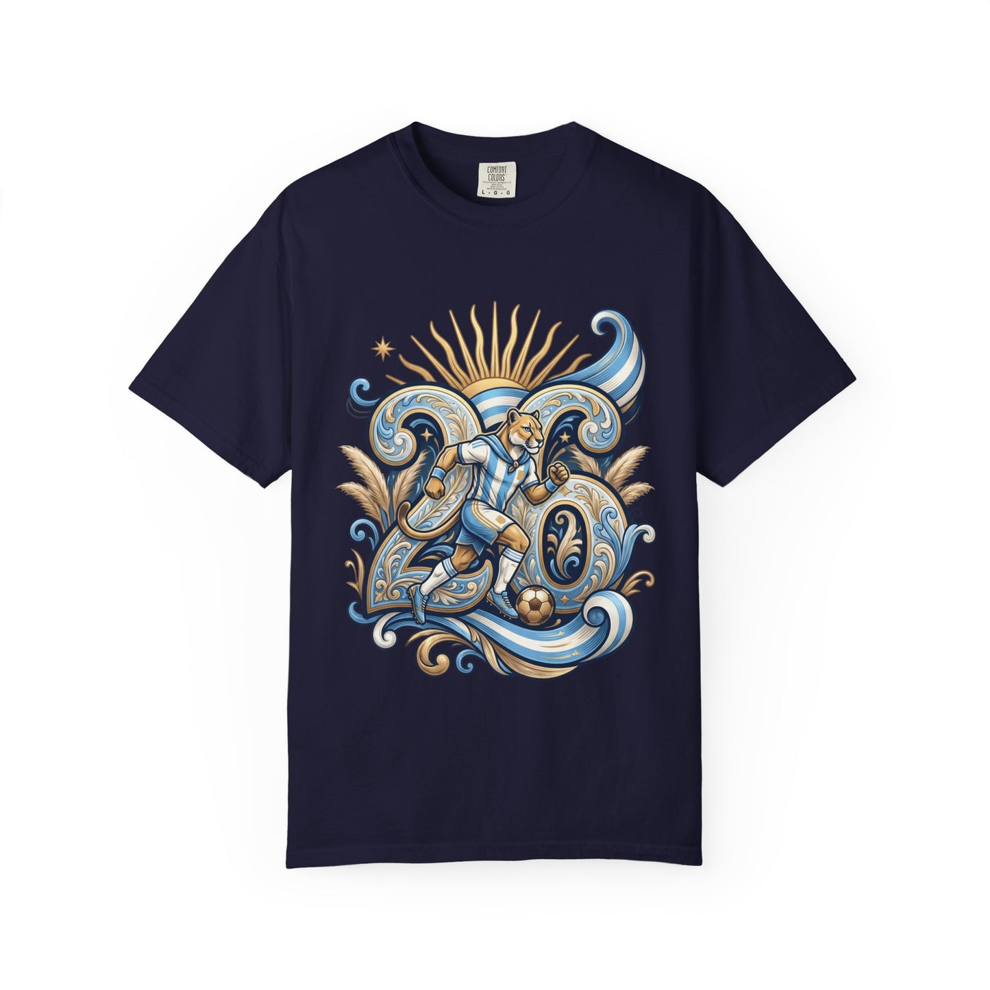 Argentina Football 'Puma de las Pampas' World Cup 2026 Filigree Monogram | Premium Graphic Tee