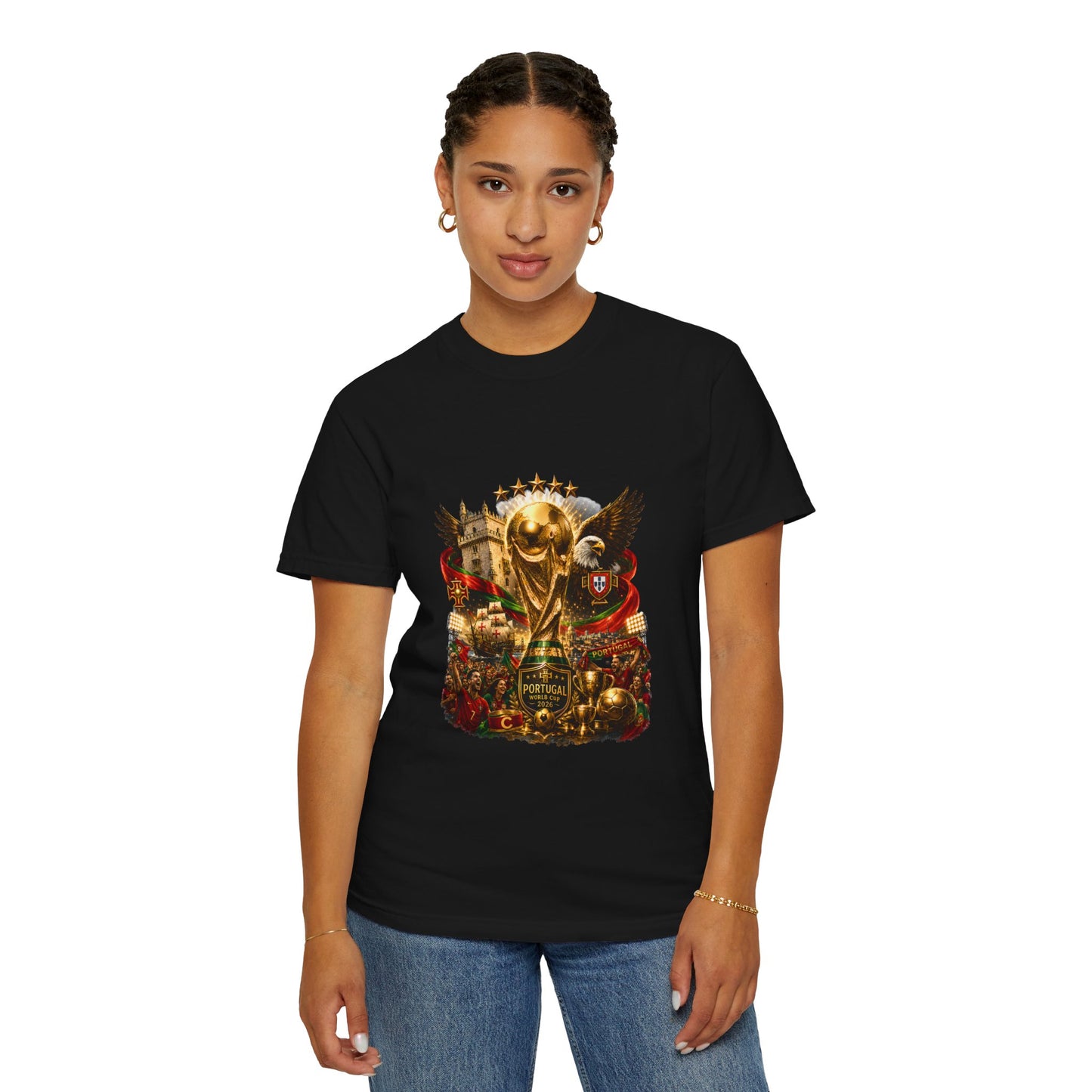 Portugal Football World Cup 2026 'Nação de Campeões' Epic Collage | Premium Graphic Tee