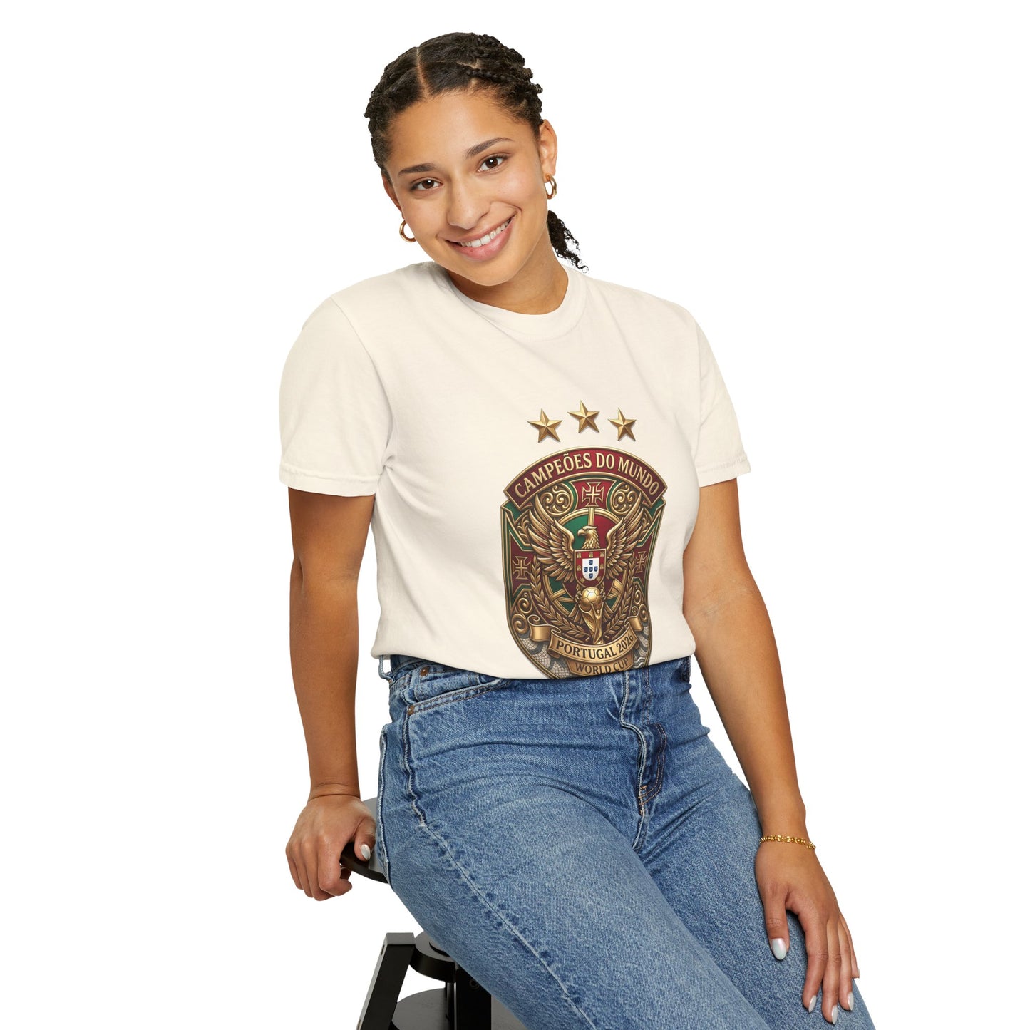 Portugal Football World Cup 2026 'Campeões do Mundo' Sovereign Shield | Premium Graphic Tee