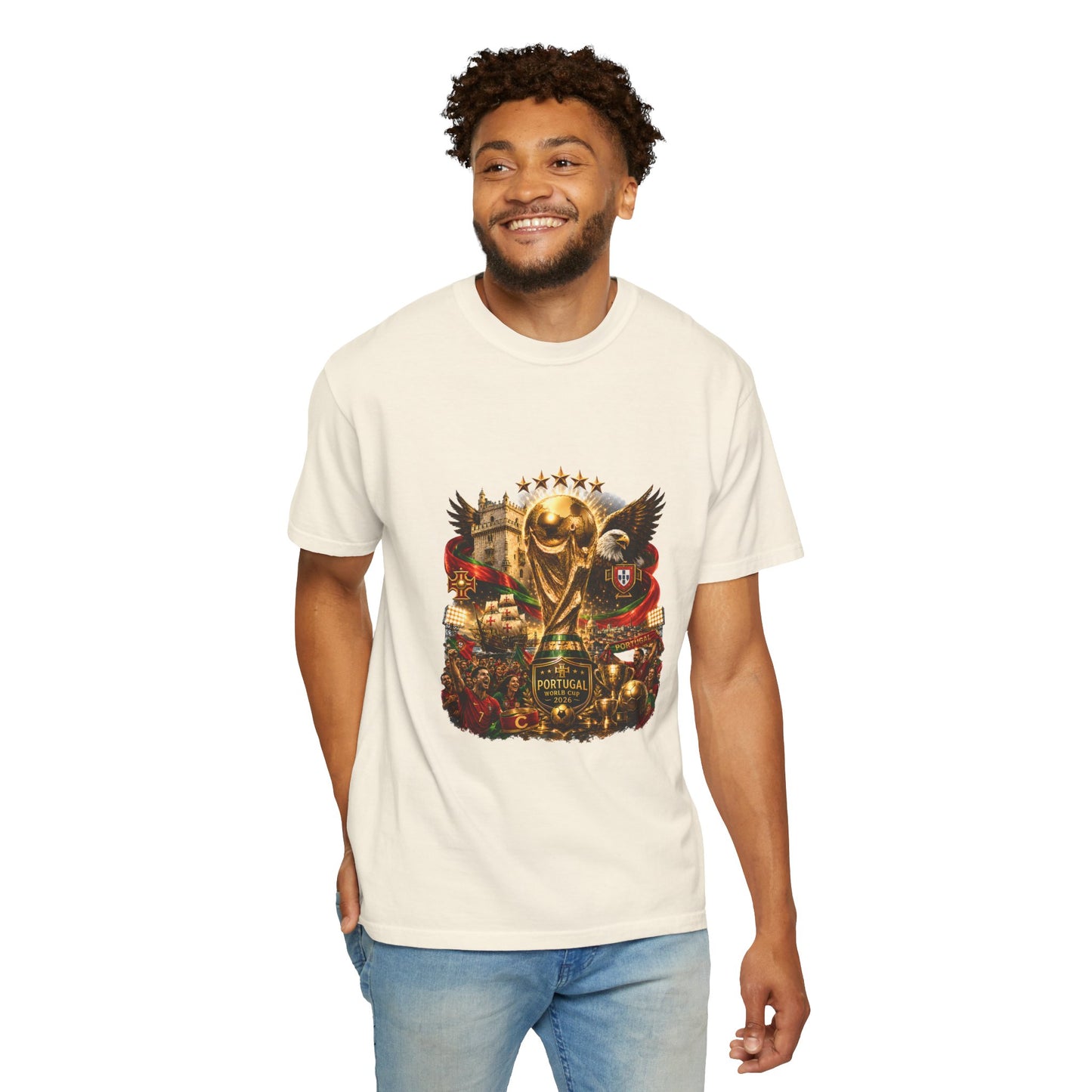 Portugal Football World Cup 2026 'Nação de Campeões' Epic Collage | Premium Graphic Tee