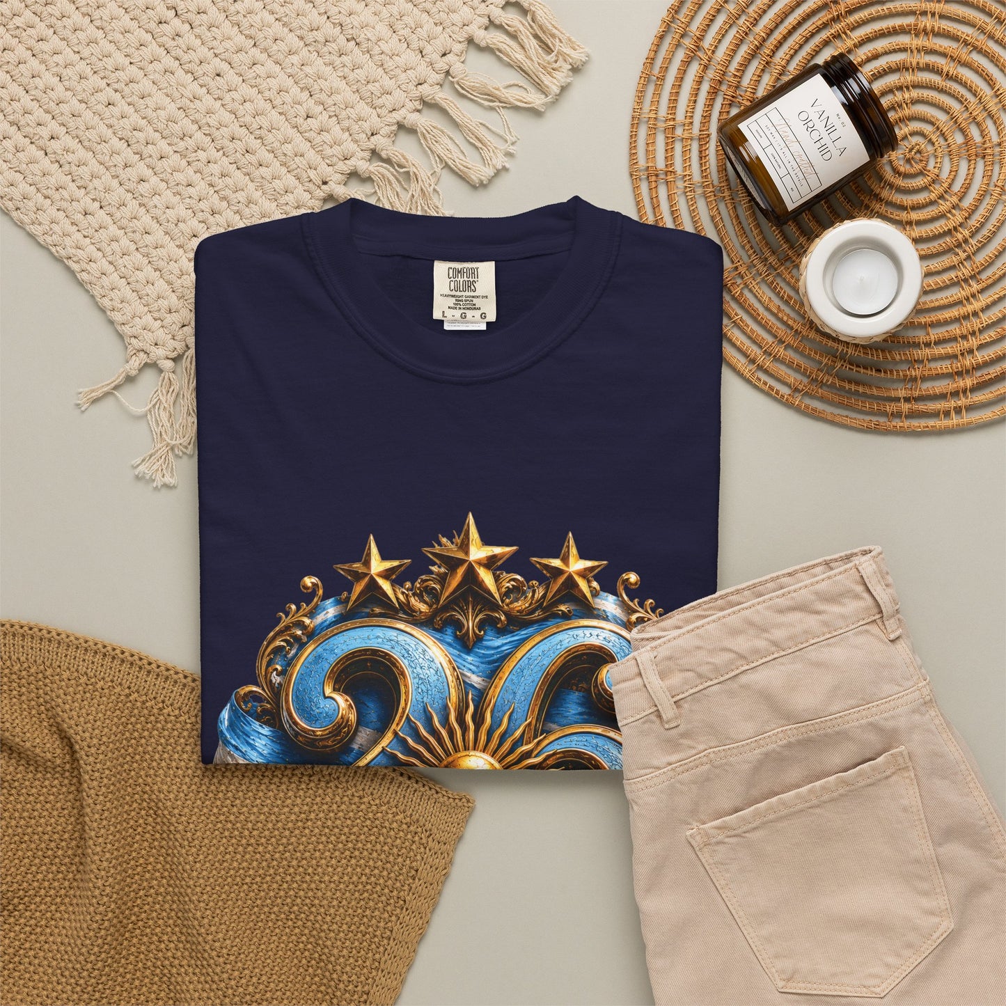 Argentina Football World Cup 2026 Celestial Monogram – Imperial Glory | Premium Summer Tee