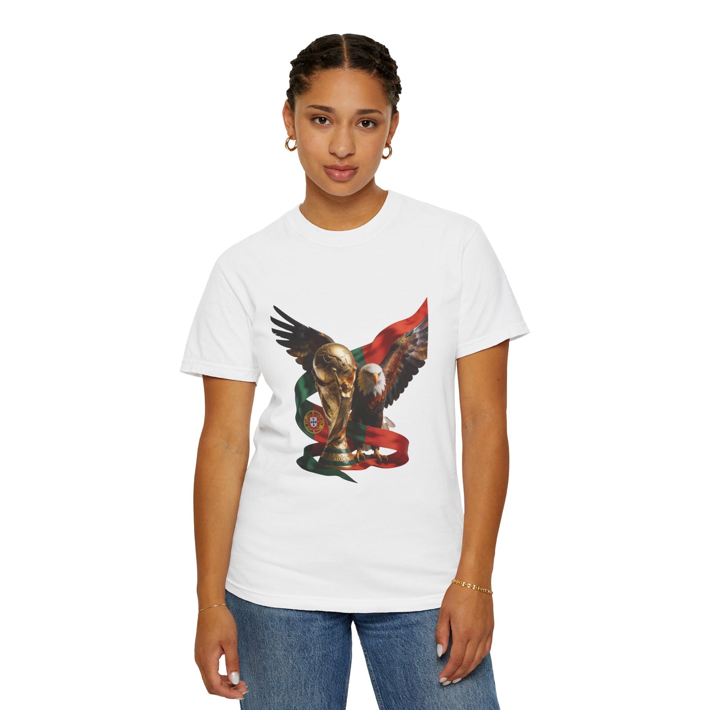 Portugal Football 'Asas da Vitória' Guardian Eagle & Trophy | Premium Graphic Tee