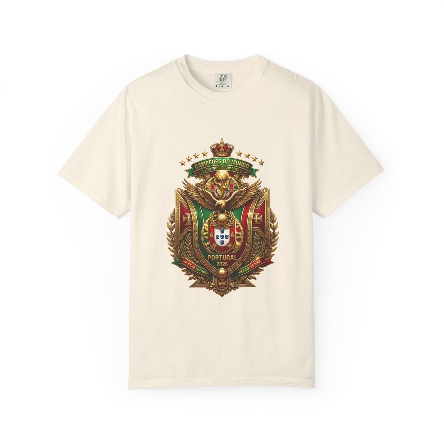 Portugal Football World Cup 2026 'Heróis do Mar' Imperial Crown Crest | Premium Graphic Tee