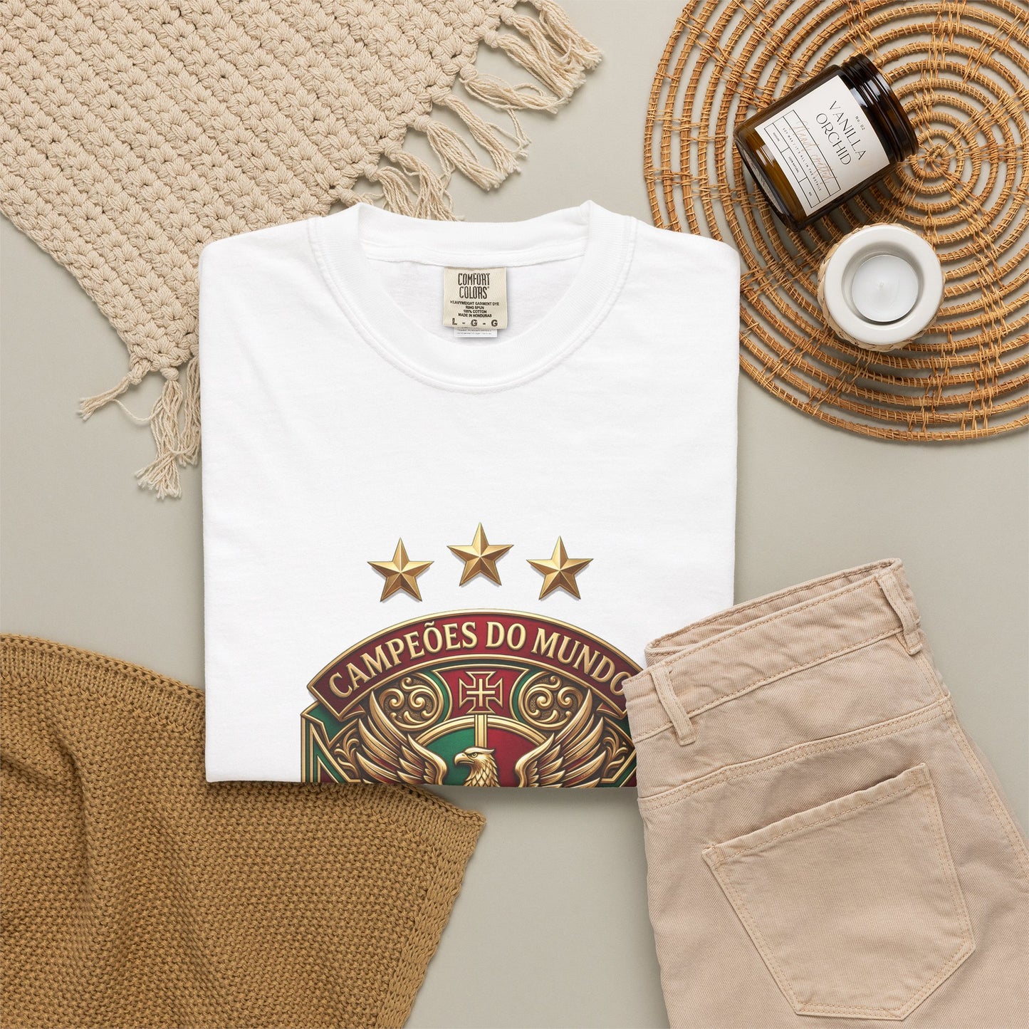 Portugal Football World Cup 2026 'Campeões do Mundo' Sovereign Shield | Premium Graphic Tee