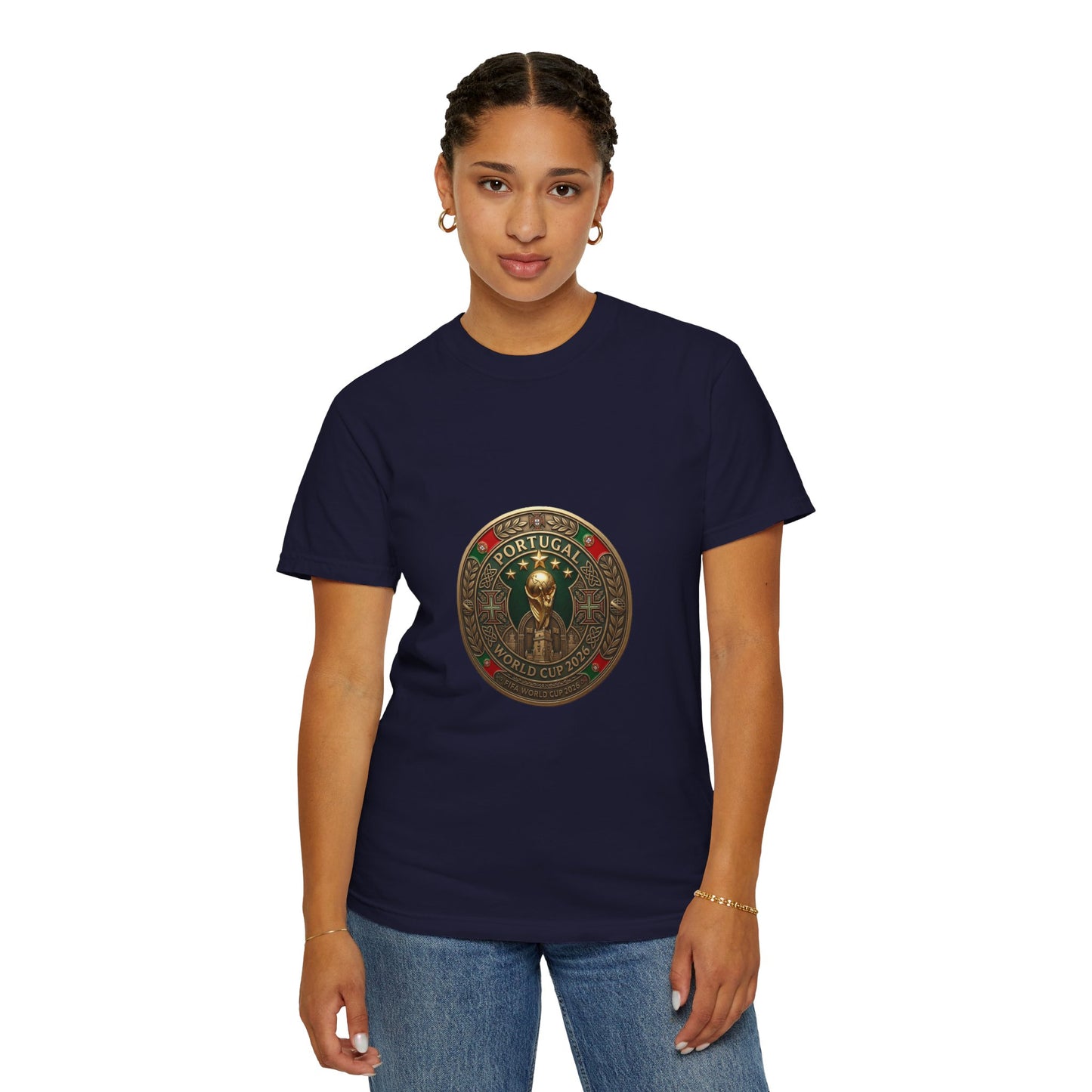 Portugal Football World Cup 2026 'Medalha de Honra' Round Medallion | Premium Graphic Tee